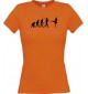 Lady T-Shirt  Evolution Ballerina, Ballett, Balletttänzer/in, Hobby, orange, L
