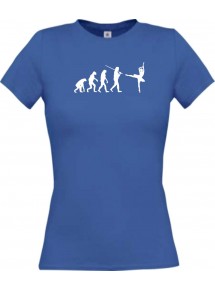 Lady T-Shirt  Evolution Ballerina, Ballett, Balletttänzer/in, Hobby, royal, L