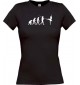Lady T-Shirt  Evolution Ballerina, Ballett, Balletttänzer/in, Hobby, schwarz, L