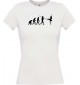 Lady T-Shirt  Evolution Ballerina, Ballett, Balletttänzer/in, Hobby, weiss, L