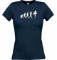 Lady T-Shirt  Evolution Ballerina, Ballett, Balletttänzer/in, Wettkampf, navy, L