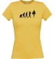 Lady T-Shirt  Evolution Ballerina, Ballett, Balletttänzer/in, Wettkampf, gelb, L