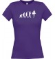 Lady T-Shirt  Evolution Ballerina, Ballett, Balletttänzer/in, Wettkampf, lila, L