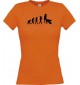 Lady T-Shirt  Evolution Schubkarre, Gartenarbeit, orange, L