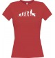 Lady T-Shirt  Evolution Schubkarre, Gartenarbeit, rot, L