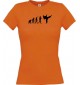 Lady T-Shirt  Evolution Karate, Judo, Selbstverteidigung, Sport, orange, L