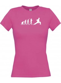Lady T-Shirt  Evolution Karate, Judo, Selbstverteidigung, Hobby, pink, L