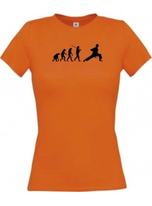 Lady T-Shirt  Evolution Karate, Judo, Selbstverteidigung, Hobby, orange, L