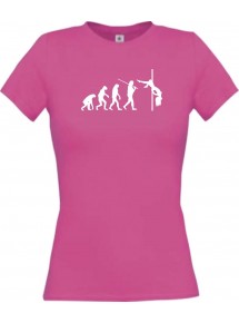 Lady T-Shirt  Evolution Sexy Girl Tabledance Lady Nachtclub, Club, pink, L