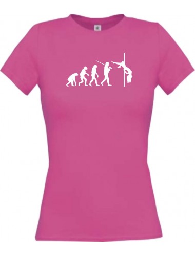 Lady T-Shirt  Evolution Sexy Girl Tabledance Lady Nachtclub, Club, pink, L