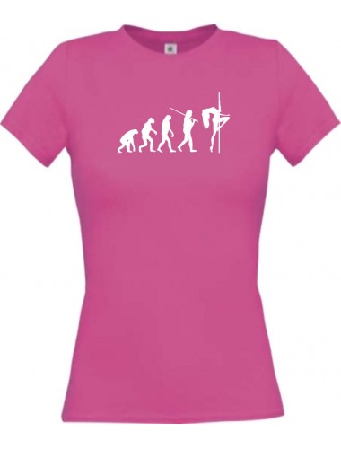 Lady T-Shirt  Evolution Sexy Girl Tabledance Lady Nachtclub, Tanzen, pink, L