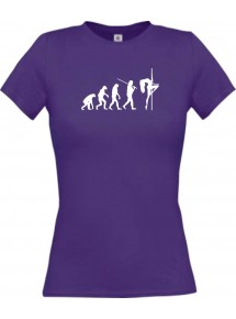 Lady T-Shirt  Evolution Sexy Girl Tabledance Lady Nachtclub, Tanzen, lila, L
