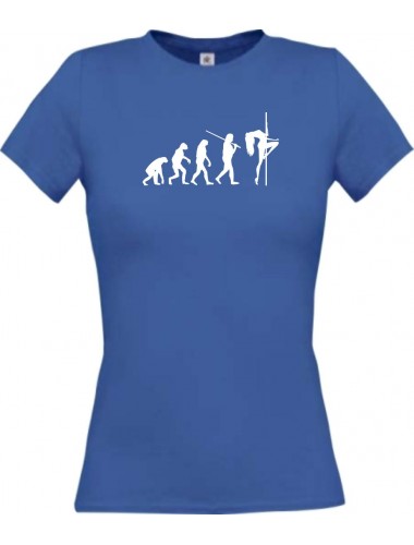 Lady T-Shirt  Evolution Sexy Girl Tabledance Lady Nachtclub, Tanzen, royal, L