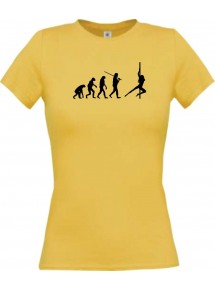 Lady T-Shirt  Evolution Sexy Girl Tabledance Lady Nachtclub, Dance, gelb, L