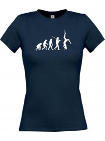 Lady T-Shirt  Evolution Sexy Girl Tabledance Lady Nachtclub, Dancing, navy, L