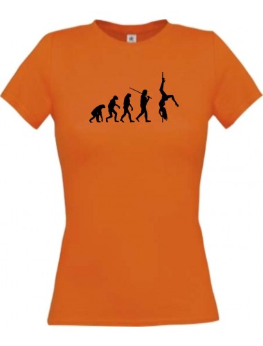 Lady T-Shirt  Evolution Sexy Girl Tabledance Lady Nachtclub, Dancing, orange, L
