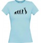Lady T-Shirt  Evolution Sexy Girl Tabledance Lady Nachtclub, Party, hellblau, L