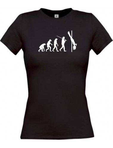 Lady T-Shirt  Evolution Sexy Girl Tabledance Lady Nachtclub, Party, schwarz, L