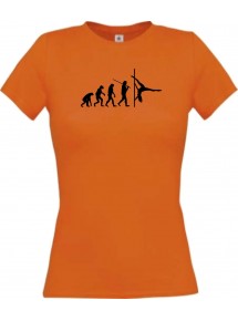 Lady T-Shirt  Evolution Sexy Girl Tabledance Lady Nachtclub, Hobby, orange, L
