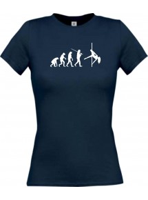 Lady T-Shirt  Evolution Sexy Girl Tabledance Lady Nachtclub, Dress, navy, L