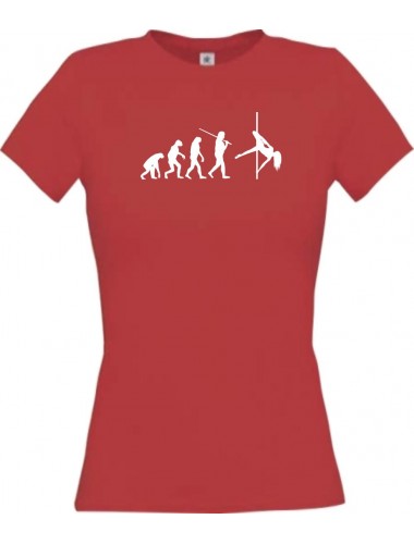 Lady T-Shirt  Evolution Sexy Girl Tabledance Lady Nachtclub, Dress, rot, L
