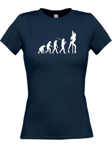 Lady T-Shirt  Evolution Sexy Girl Tabledance, navy, L