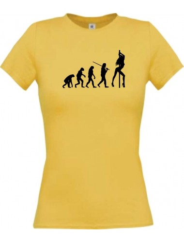 Lady T-Shirt  Evolution Sexy Girl Tabledance, gelb, L