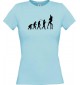 Lady T-Shirt  Evolution Sexy Girl Tabledance, hellblau, L