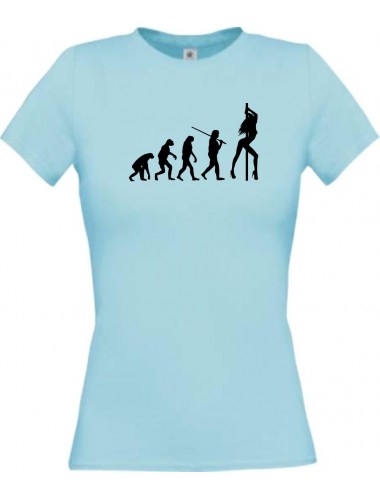 Lady T-Shirt  Evolution Sexy Girl Tabledance, hellblau, L