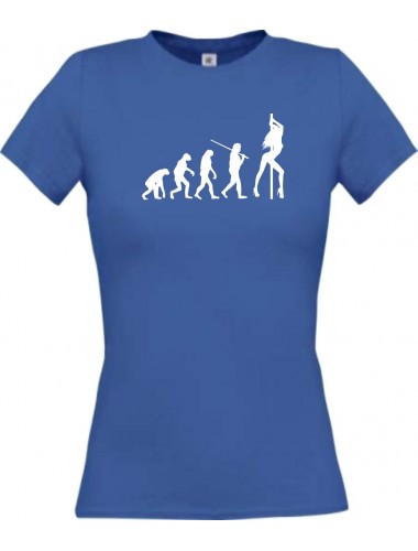 Lady T-Shirt  Evolution Sexy Girl Tabledance, royal, L