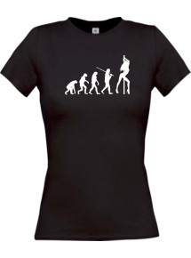 Lady T-Shirt  Evolution Sexy Girl Tabledance, schwarz, L