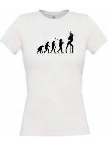 Lady T-Shirt  Evolution Sexy Girl Tabledance, weiss, L