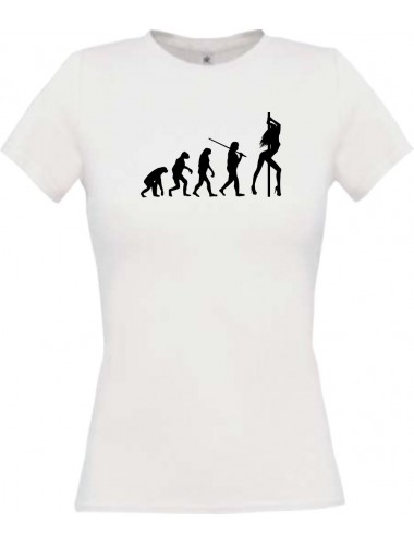 Lady T-Shirt  Evolution Sexy Girl Tabledance, weiss, L