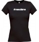 Lady T-Shirt rumoxidieren hashtag, schwarz, L