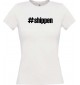 Lady T-Shirt shippen hashtag, weiss, L