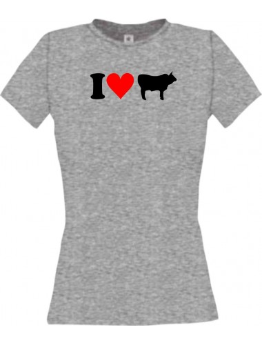 Lady T-Shirt lustige Tiere I love Tiere Kühe, kult