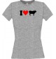 Lady T-Shirt lustige Tiere I love Tiere Kühe, kult