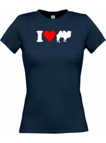 Lady T-Shirt lustige Tiere I love Tiere Kamele, kult