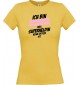 Lady T-Shirt Ich bin Patentante weil Superheldin keine Option ist, gelb, L