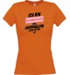 Lady T-Shirt Ich bin Schwester weil Superheldin keine Option ist, orange, L