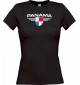 Lady T-Shirt Panama, Wappen, Land, Länder, schwarz, L