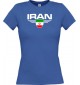 Lady T-Shirt Iran, Wappen, Land, Länder
