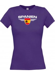 Lady T-Shirt Spanien, Wappen, Land, Länder