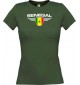 Lady T-Shirt Senegal, Wappen, Land, Länder, gruen, L