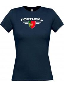 Lady T-Shirt Portugal, Wappen, Land, Länder