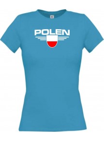 Lady T-Shirt Polen, Wappen, Land, Länder