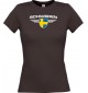 Lady T-Shirt Schweden, Wappen, Land, Länder, braun, L