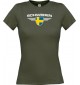 Lady T-Shirt Schweden, Wappen, Land, Länder, grau, L