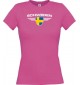 Lady T-Shirt Schweden, Wappen, Land, Länder, pink, L