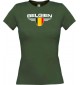 Lady T-Shirt Belgien, Wappen, Land, Länder, gruen, L